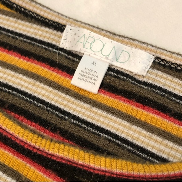 Striped Multicolour Cropped Ribbed Long Sleeve - Picture 3 of 6